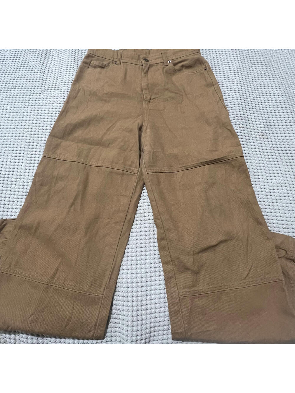No Boundaries womens khaki baggy double knee carpenters size 30x30 canvas style